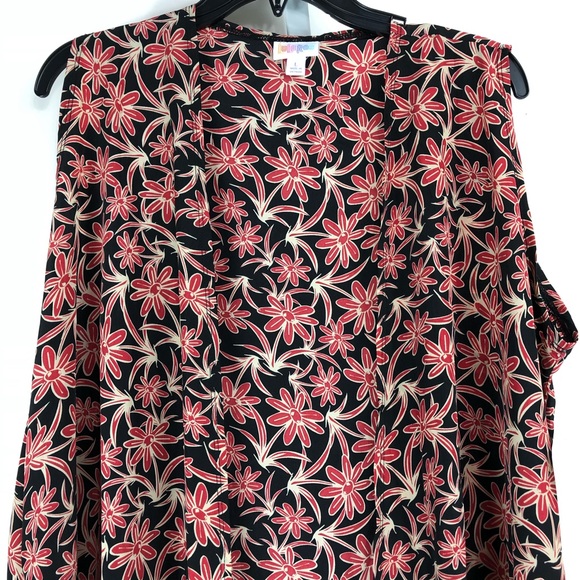 Lularoe cover up red white black Large - Picture 2 of 8